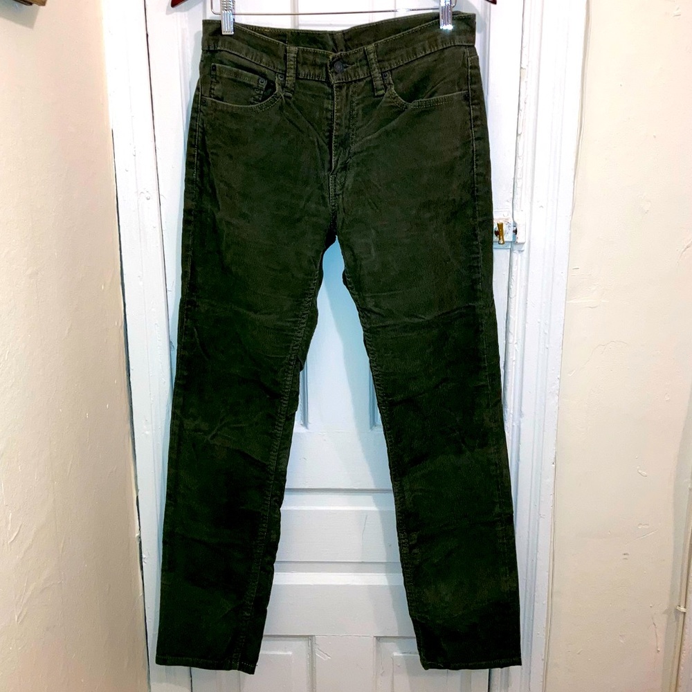 NWoT Levi’s 511 Slim Green Corduroy Pants Sz 31x32